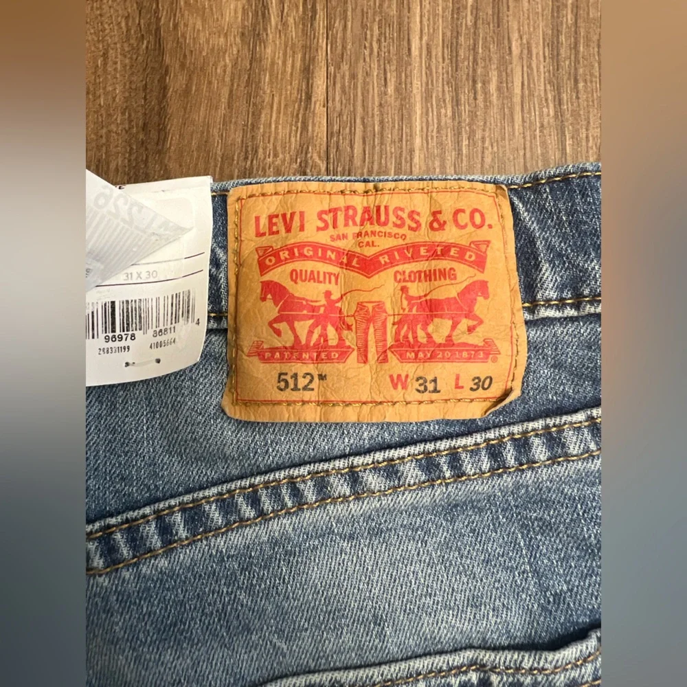 Levi's 512 Slim Taper Women's Denim Jeans Grunge Distressed‎ Sashiko Embroidered